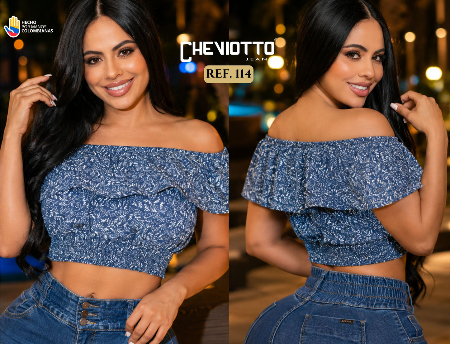 Ref. 001 -114 BLUSA COLOMBIANA MANGA CORTA - ropacolombianaeneuropa