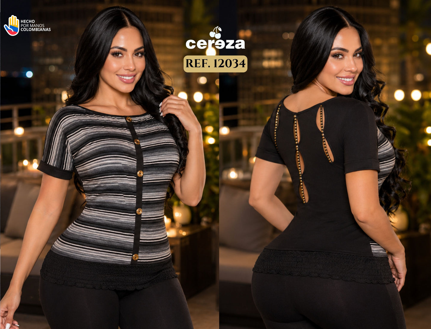 Ref. 004 -12034 BLUSA SEXY DAMA - ropacolombianaeneuropa