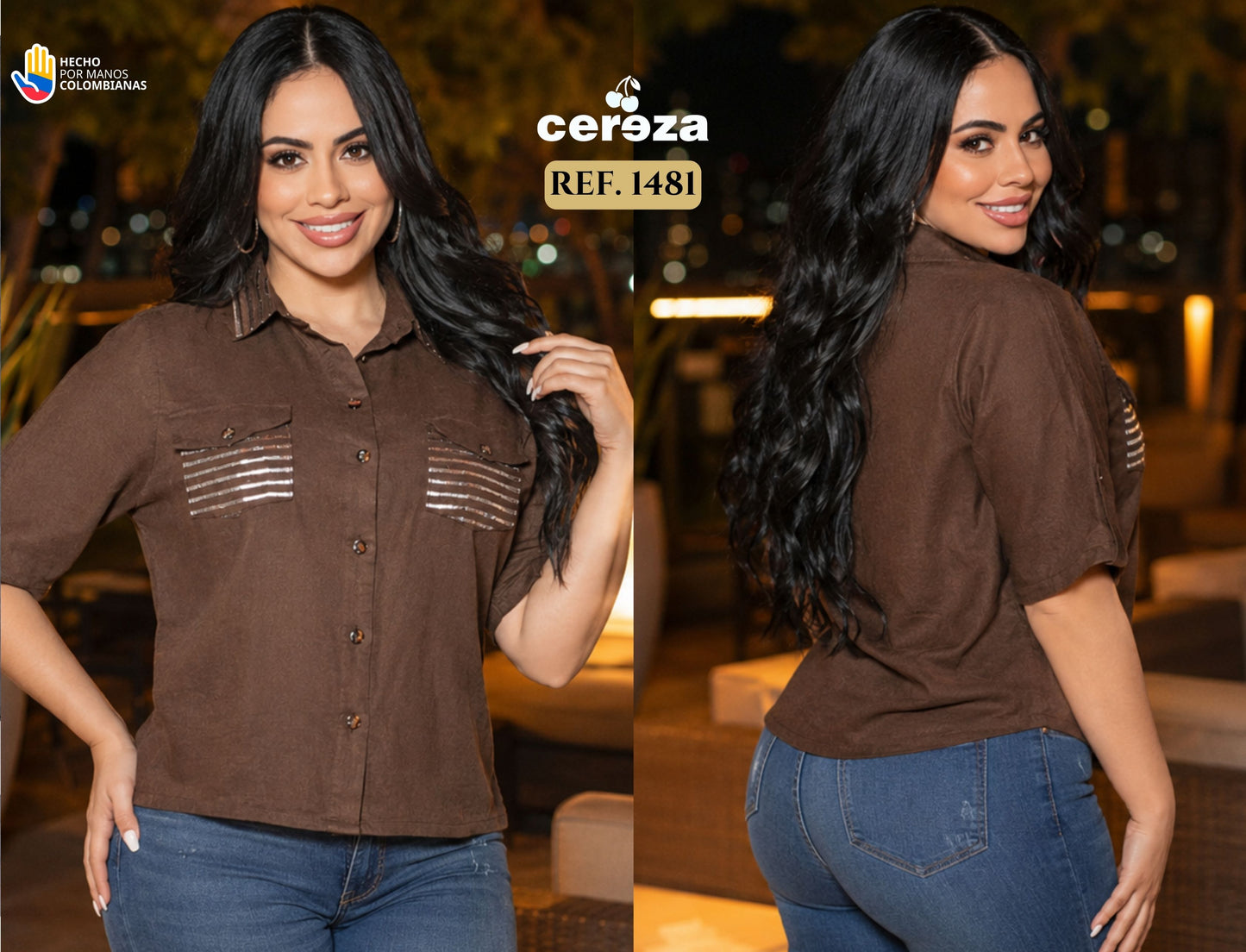 Ref. 004 -1481 Blusa Cereza - ropacolombianaeneuropa