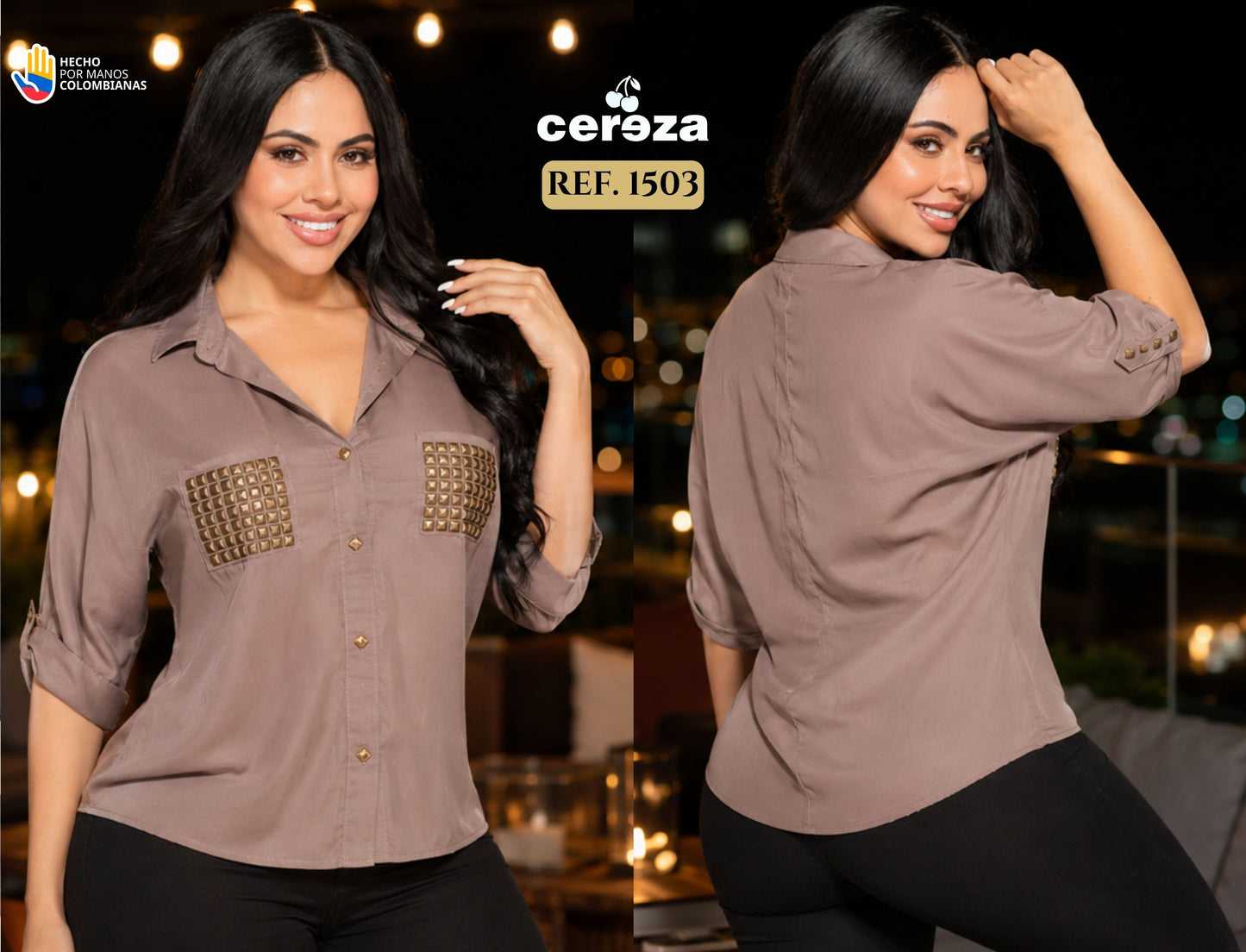 Ref. 004 -1503 Blusa Cereza - ropacolombianaeneuropa