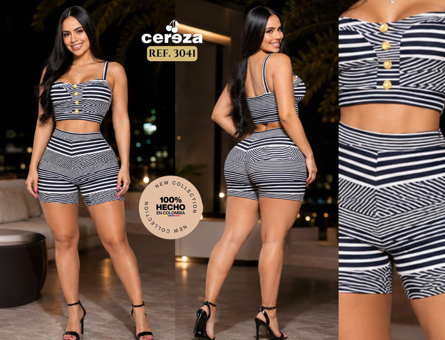 Ref. 004 -3041 Conjunto de moda - ropacolombianaeneuropa