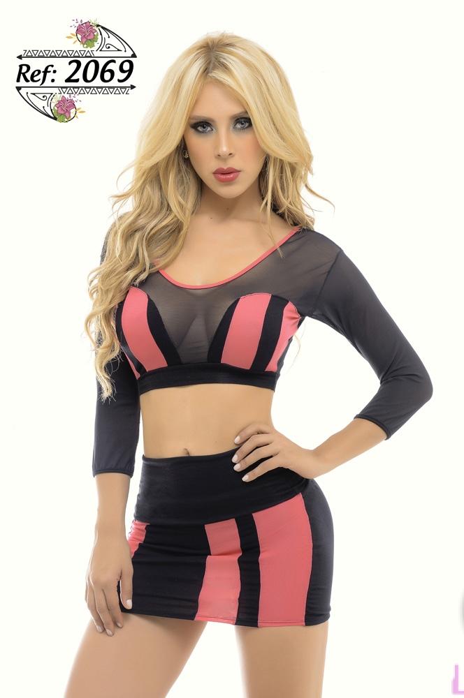 Ref. 004 -2069 Conjunto Minifalda Cereza