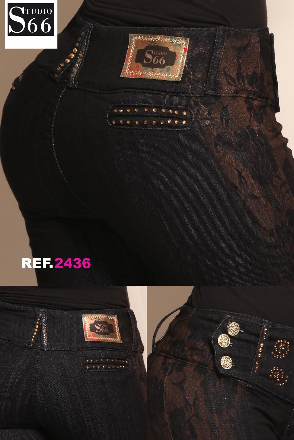 Ref. 014 -2436 Jean Elegante y Formal - ropacolombianaeneuropa