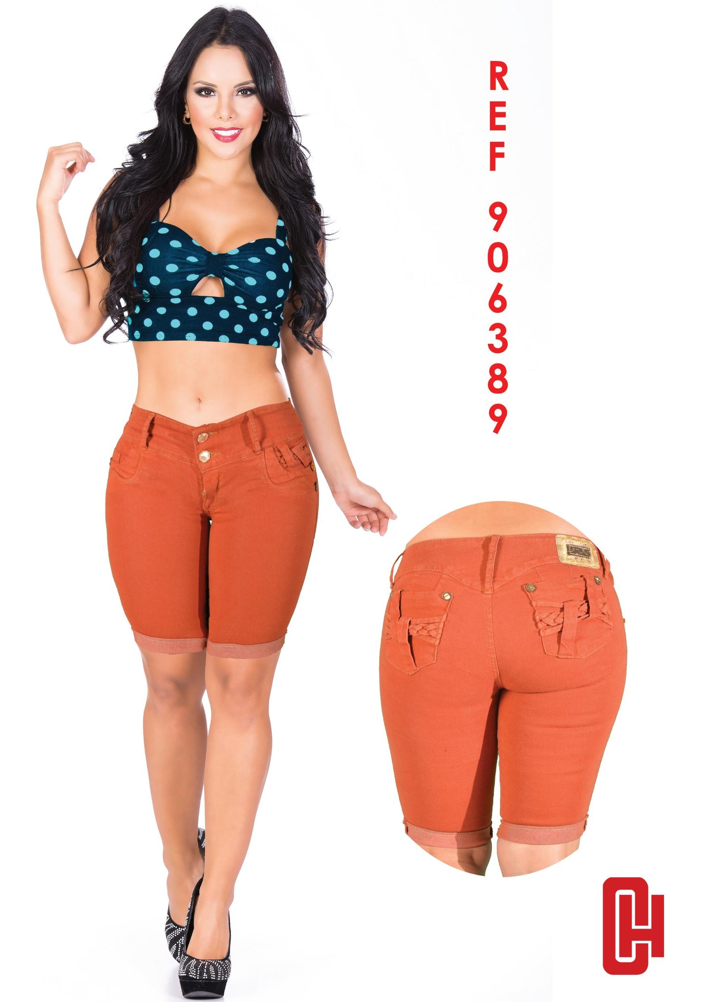 Ref. 006 -906389 JEAN COLOMBIANO LEVANTACOLA CON BOLSILLOS