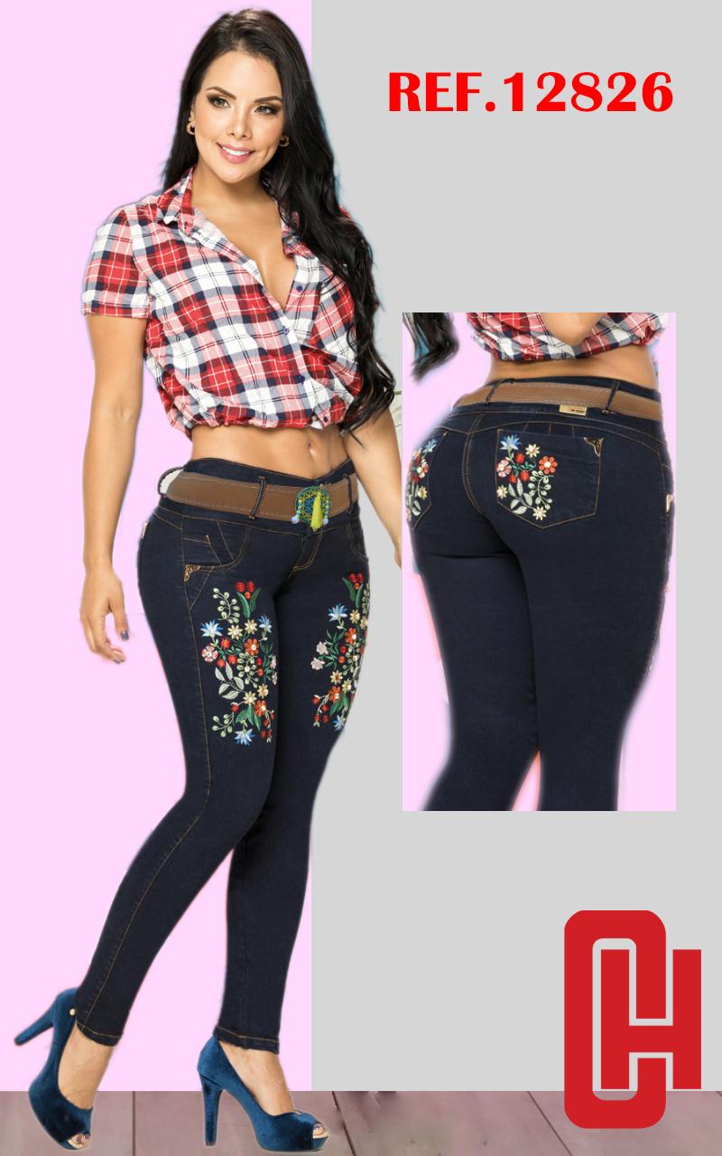 Ref. 001 -12826 - Incluye Correa Jeans Con Bolsillos
