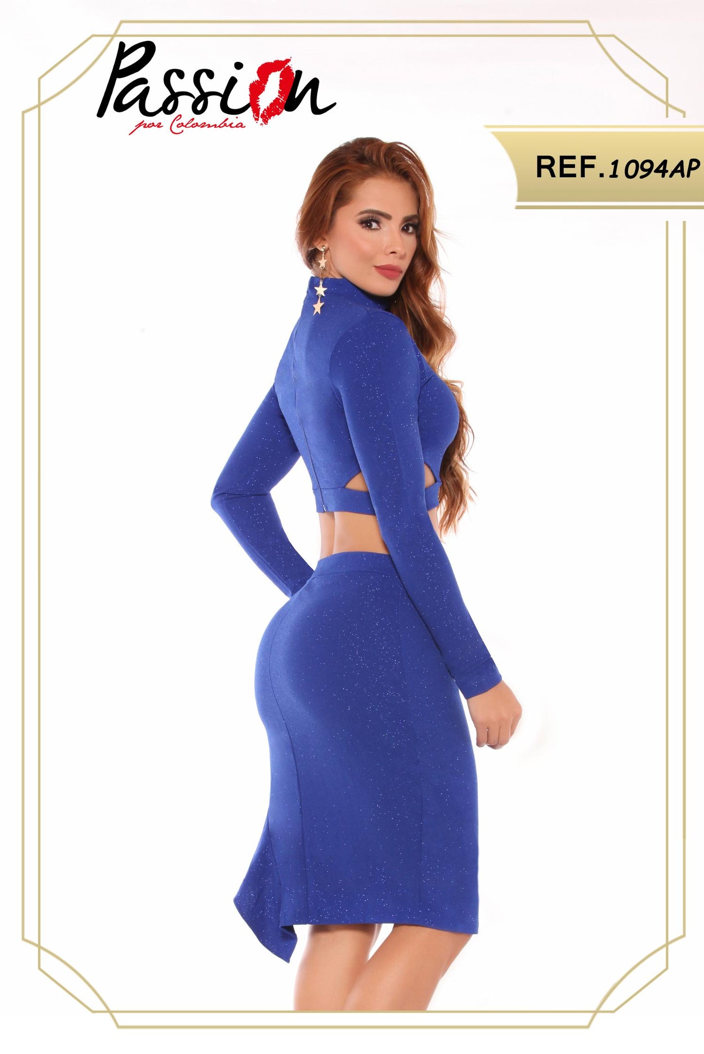 Ref. 003 -IDS1094AP Vestido de fiesta - ropacolombianaeneuropa
