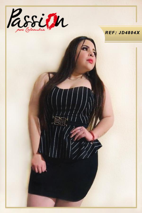 Ref. 003 -JD4804X Vestido Corto Americano tallas especiales plus - ropacolombianaeneuropa
