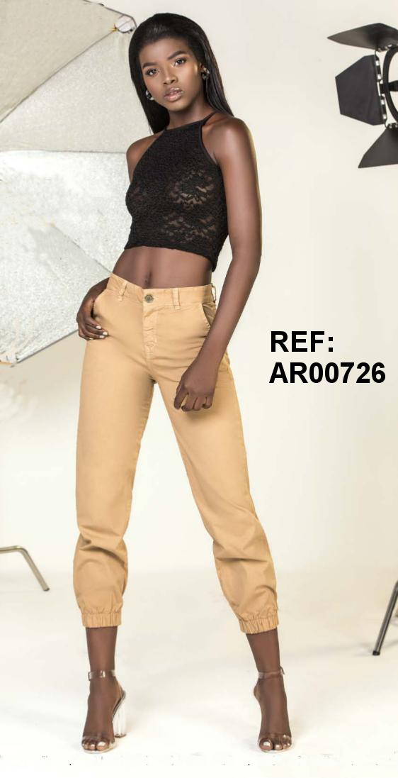 Ref. 011 -AR00726 Pantalon Colombiano de Moda Elaborado en Tela - ropacolombianaeneuropa