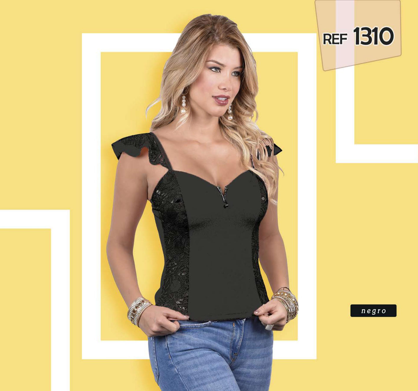 Ref. 055 -1310 Blusa Hecha en Colombia Con Telas de Excelente calidad y Diseño Exclusivo - ropacolombianaeneuropa