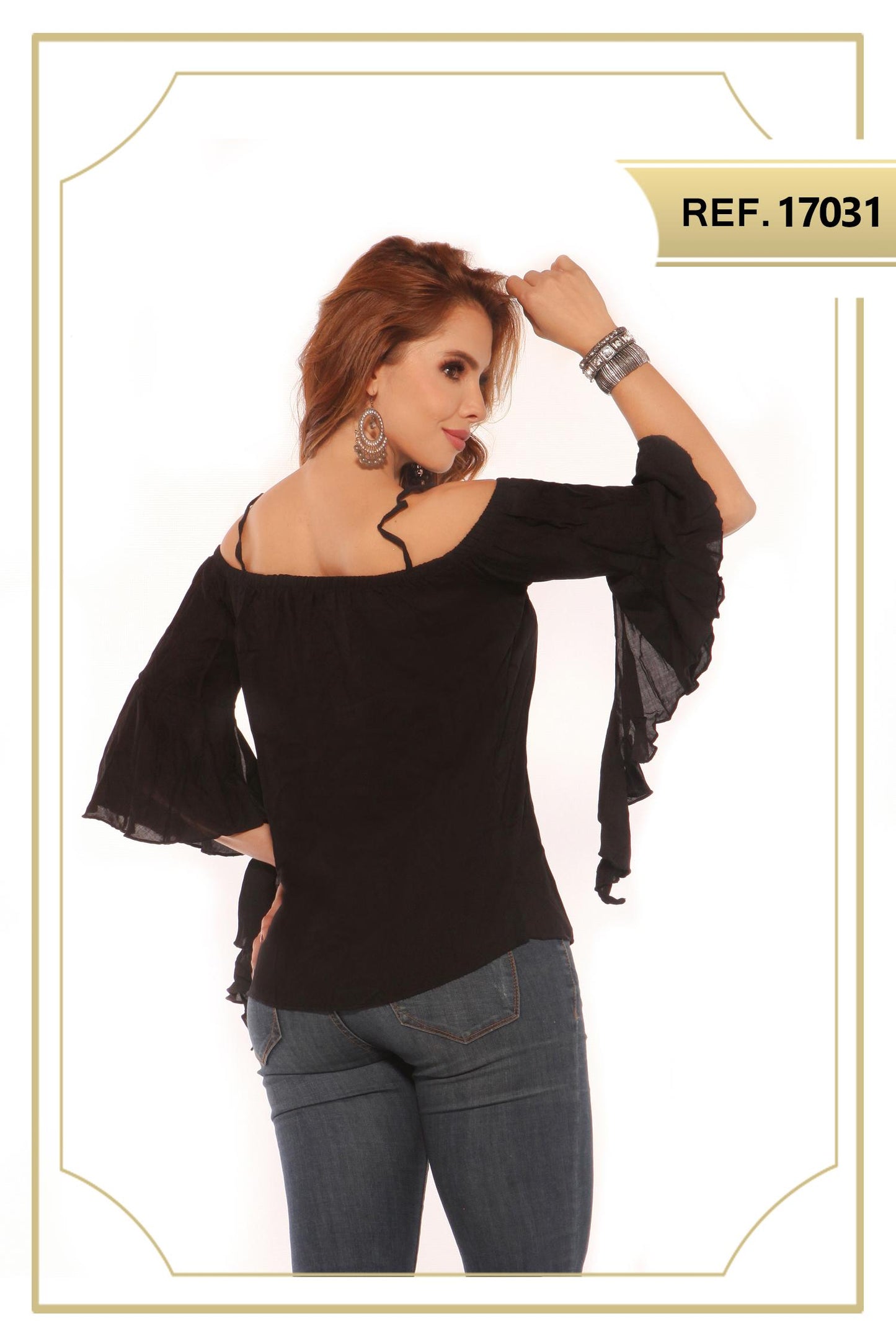 Ref. 004 -17031 BLUSA COLOMBIANA DAMA - ropacolombianaeneuropa