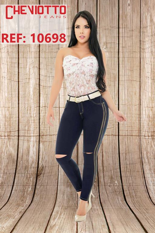 Ref. 001 -10698 jeans de moda levantacola