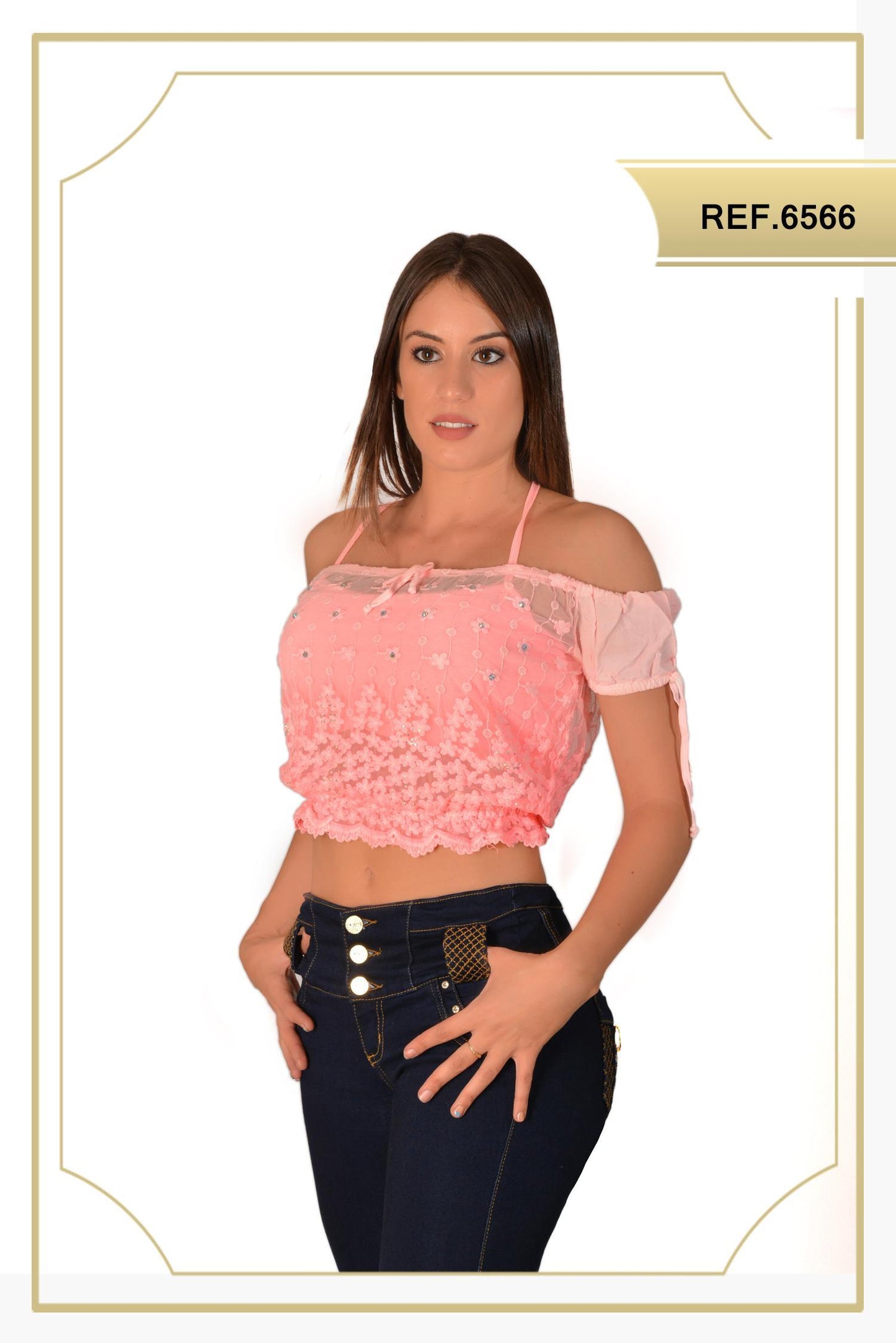 Ref. 015 -6566 Blusa Sexy Dama - ropacolombianaeneuropa
