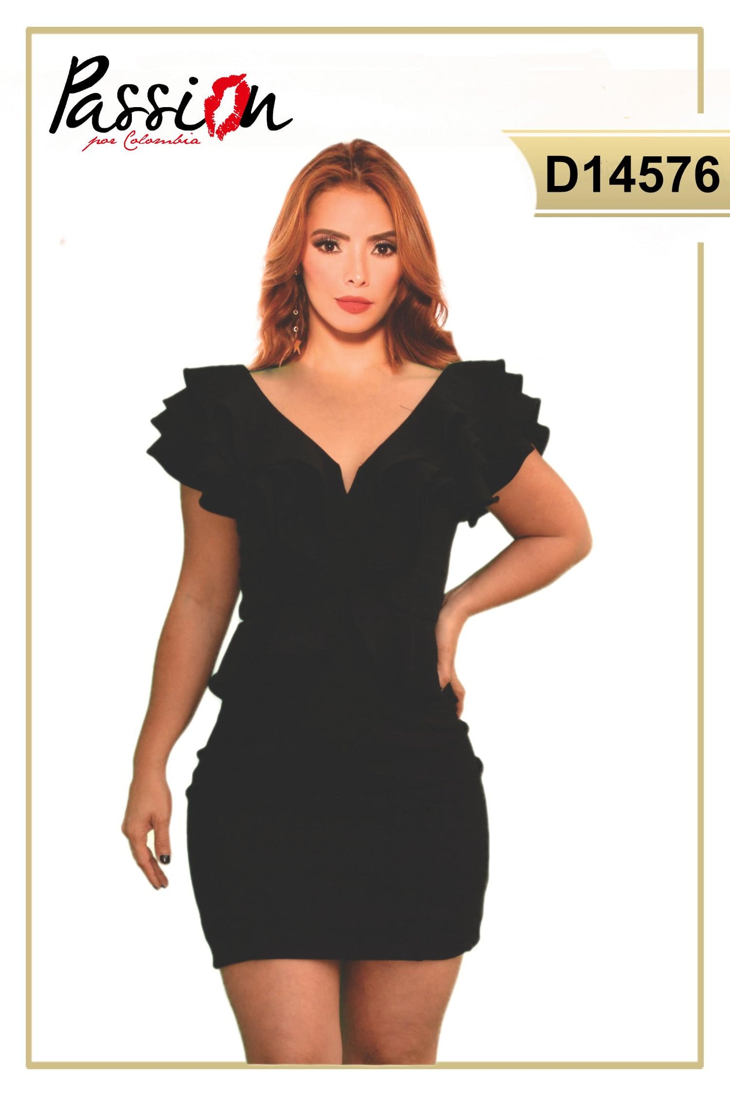 Ref. 003 -D14576 Vestido Americano de Moda - ropacolombianaeneuropa