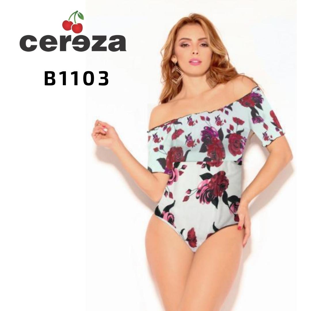Ref. 004 -B1103 Hermoso Body para Dama Hecho en Colombia, sensual y llamativo con decorado veraniego