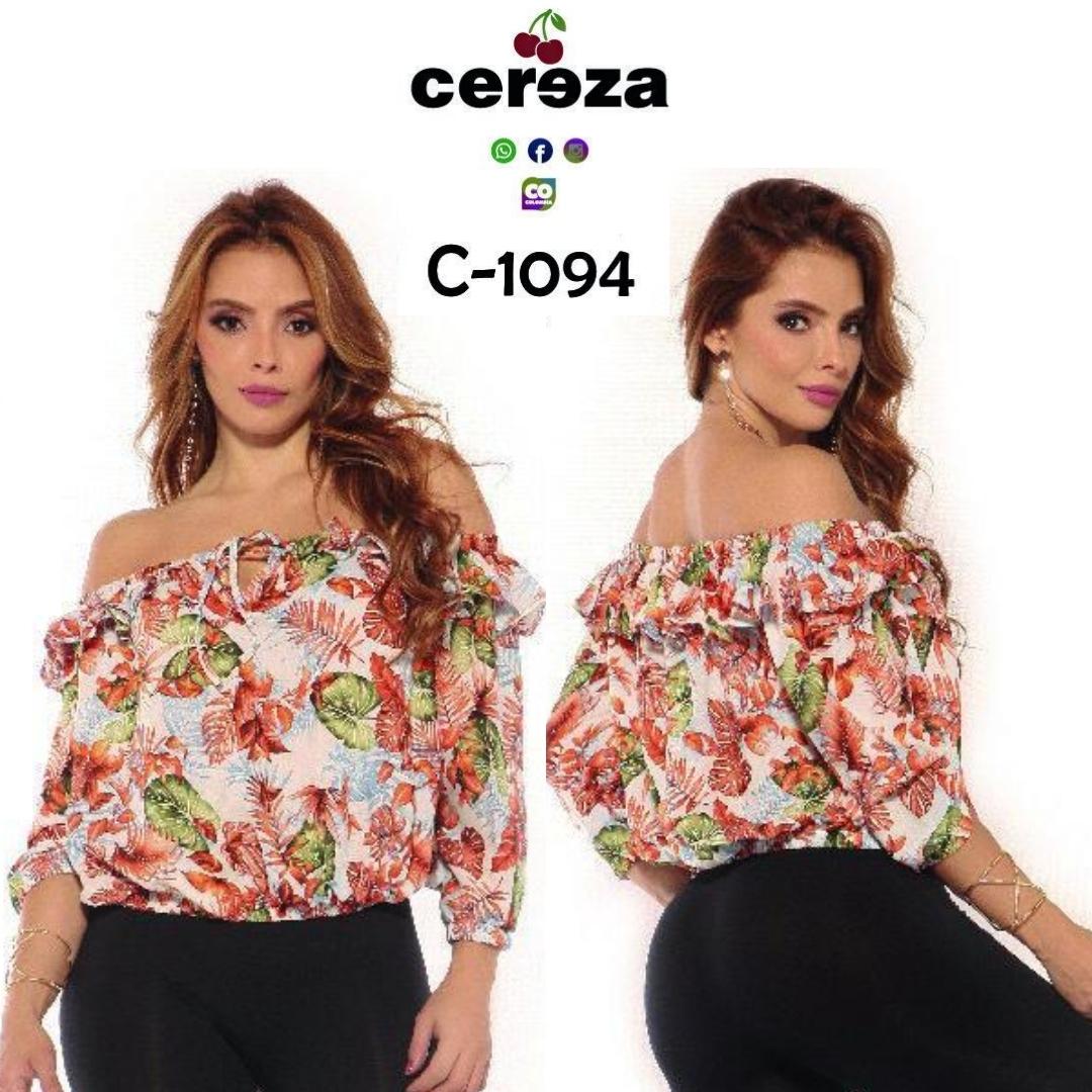 Ref. 004 -C1094 BLUSA Hermosa Blusa Colombiana de Moda Marca CEREZA color Naranja