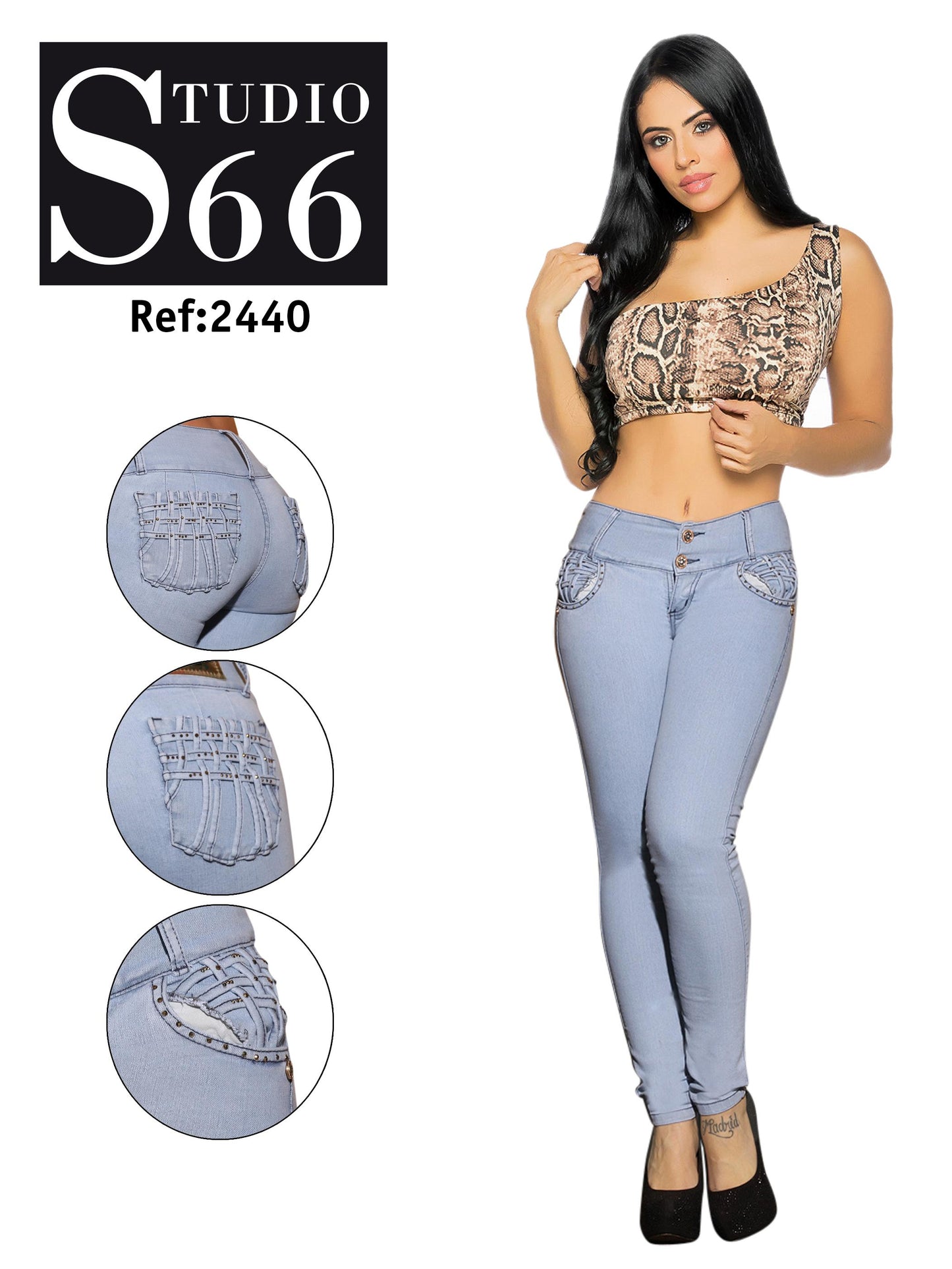 Ref. 014 -2440 Jean al estilo Colombiano - ropacolombianaeneuropa