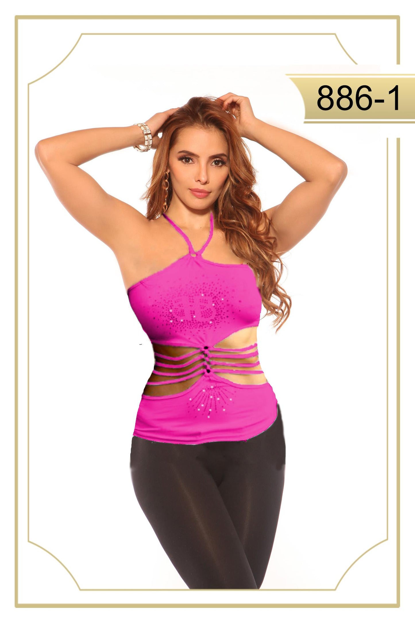 Ref. 004 -886 BLUSA MODA CEREZA - ropacolombianaeneuropa