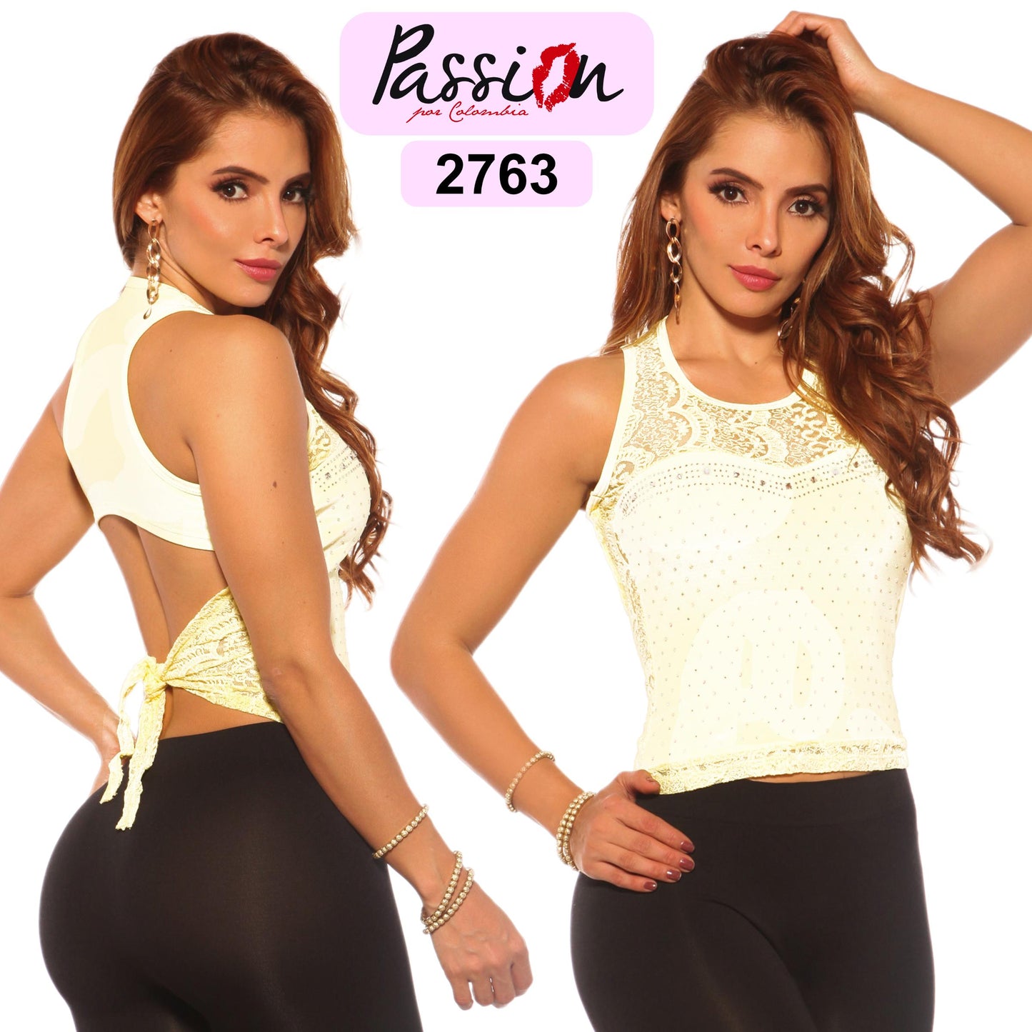 Ref. 003 -2763 Blusa Colombiana de moda - ropacolombianaeneuropa