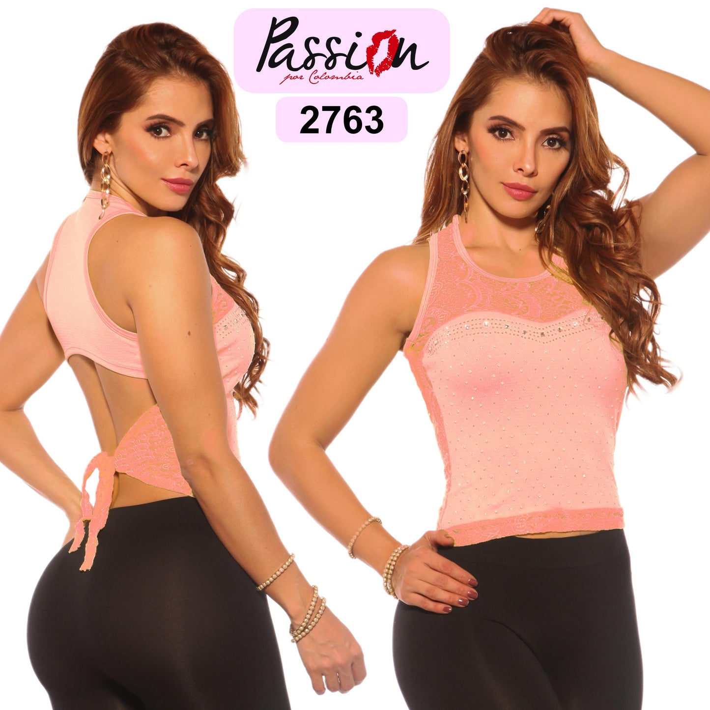 Ref. 003 -2763 Blusa Colombiana de moda - ropacolombianaeneuropa