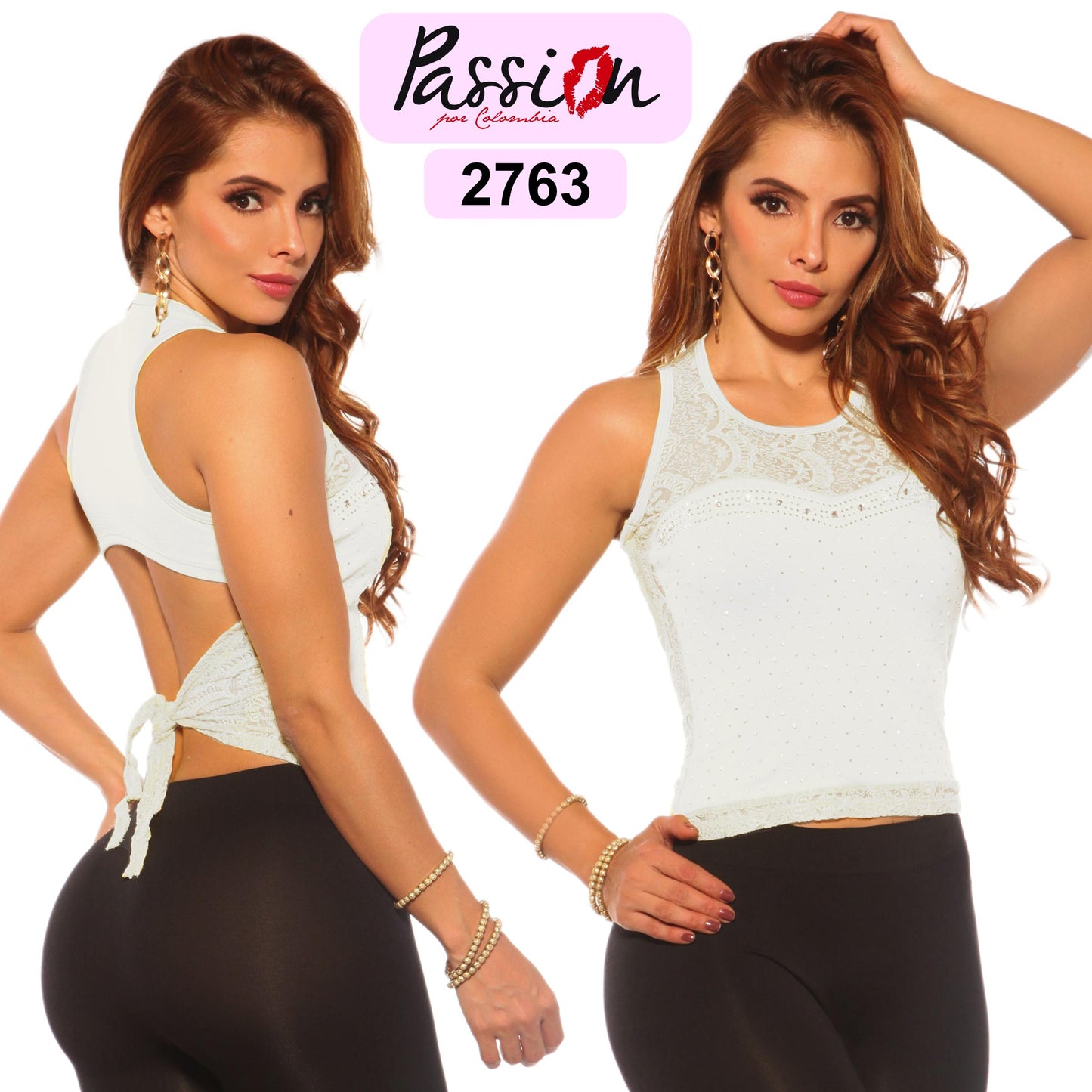 Ref. 003 -2763 Blusa Colombiana de moda - ropacolombianaeneuropa