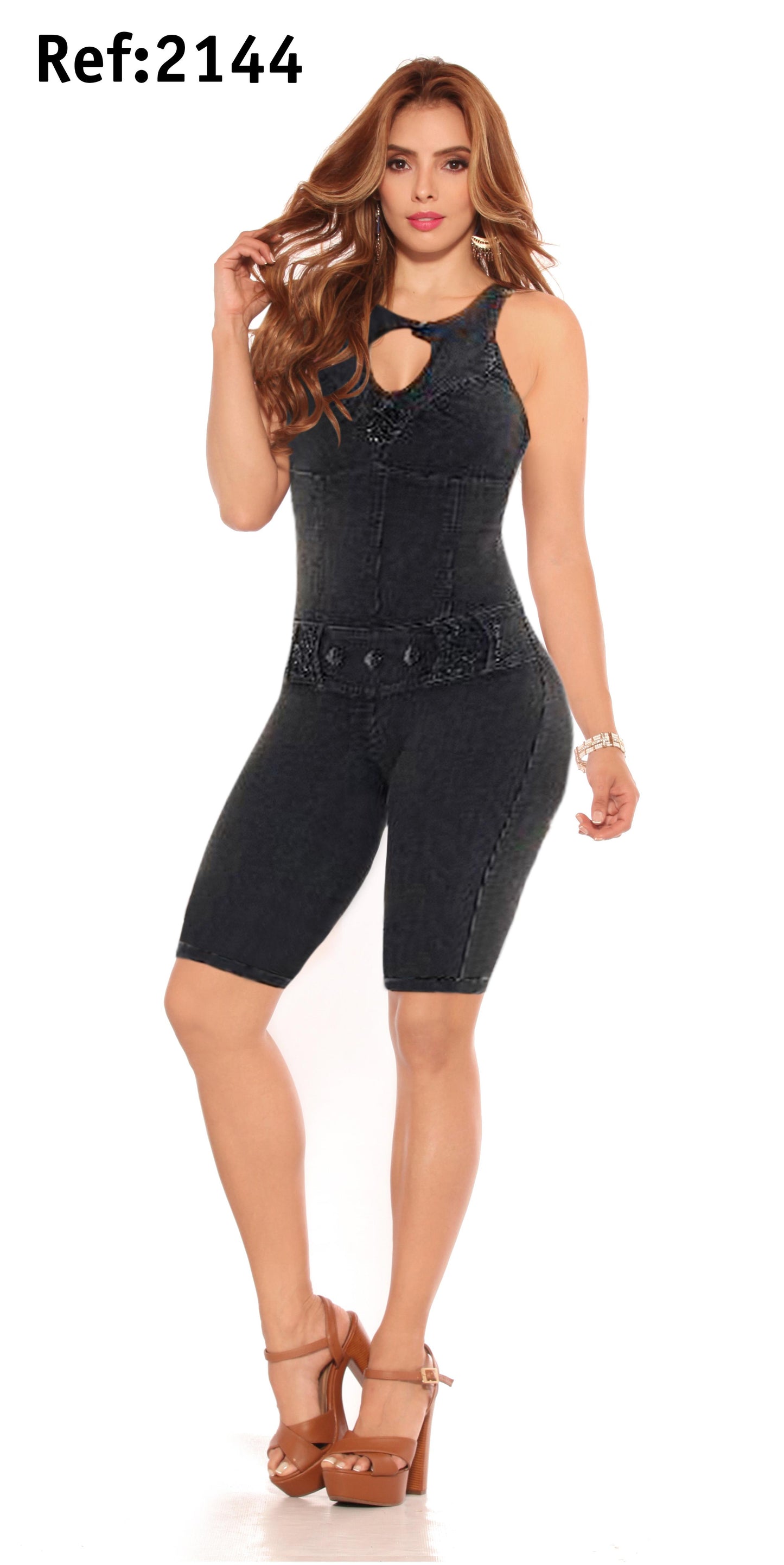 Ref. 007 -2144C Enterizo Capri Sexy - ropacolombianaeneuropa