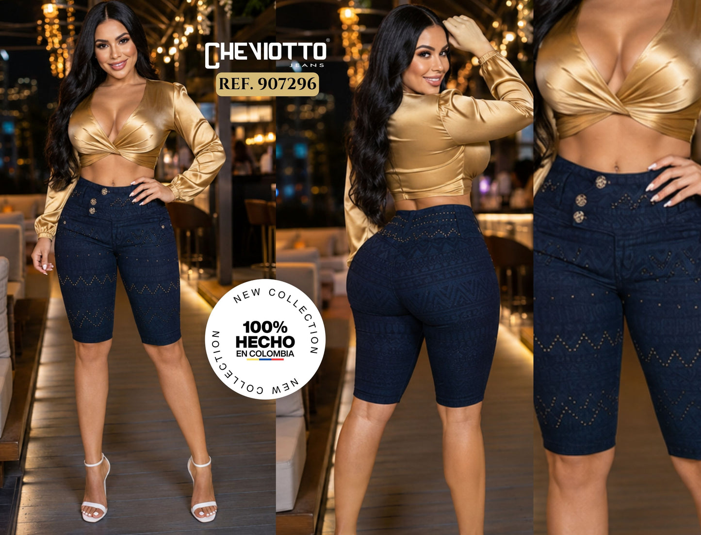 Ref. 001 - 907296 Capri jean Colombiano Precioso - ropacolombianaeneuropa