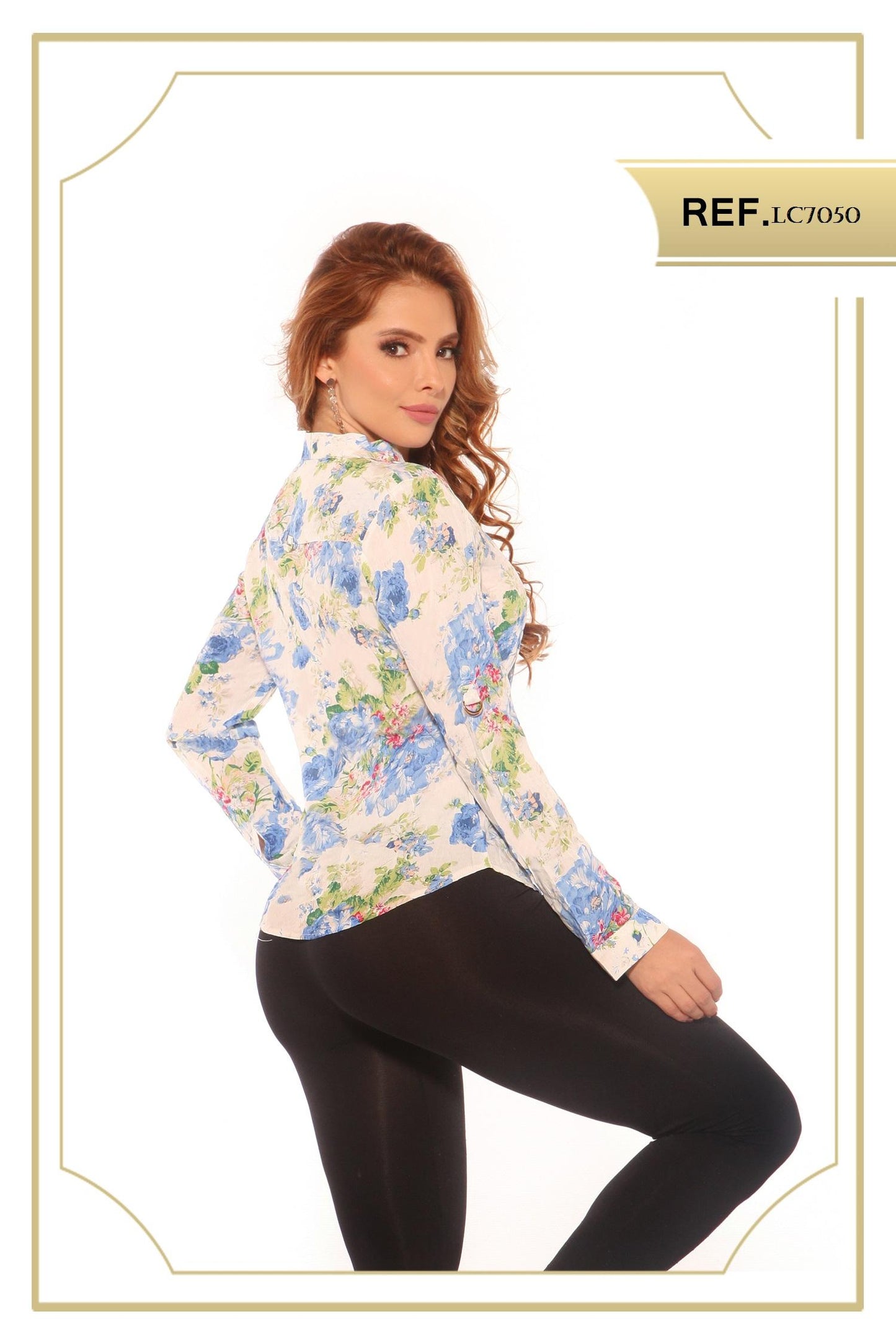 Ref. 003 -LC7050 BLUSA MANGA LARGA - ropacolombianaeneuropa