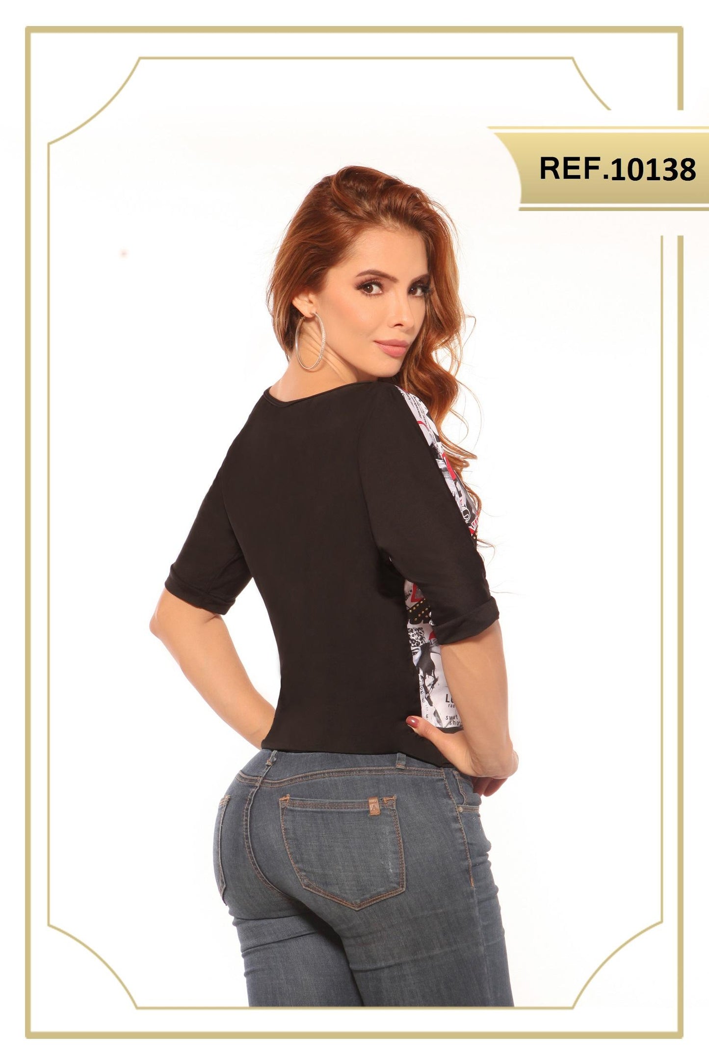 Ref. 004 -10138 BLUSA SEXY DAMA CEREZA