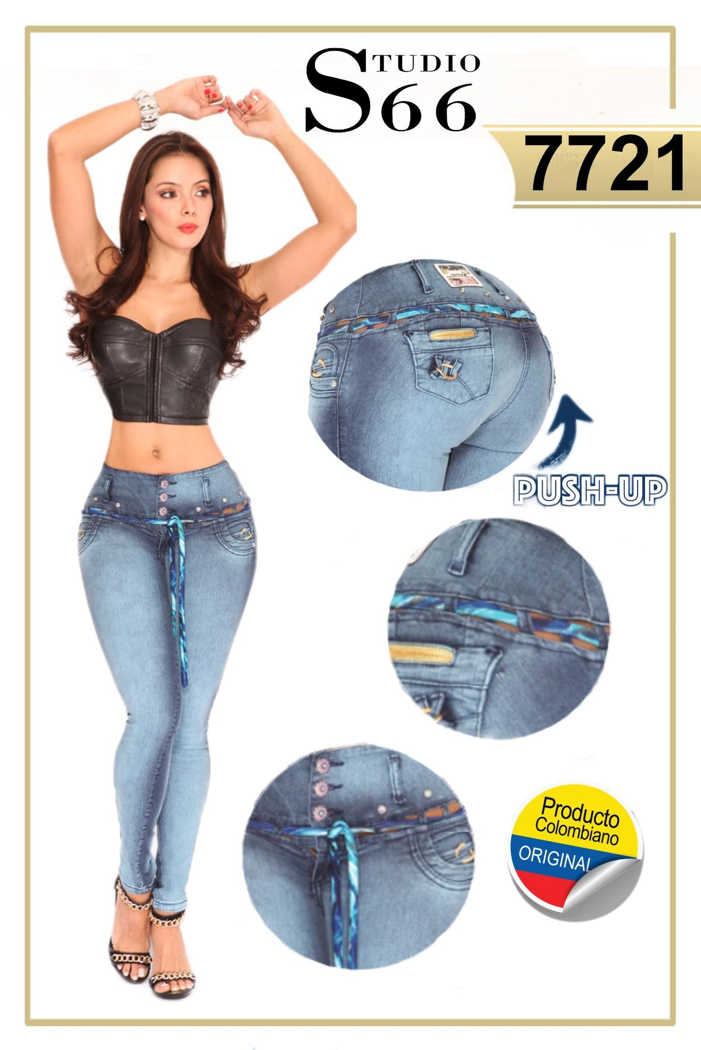Ref. 006 -7721 Jean Figura Impecable - ropacolombianaeneuropa