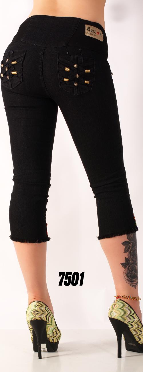 Ref. 030 -7501C Capri Jean capri levantacola - ropacolombianaeneuropa