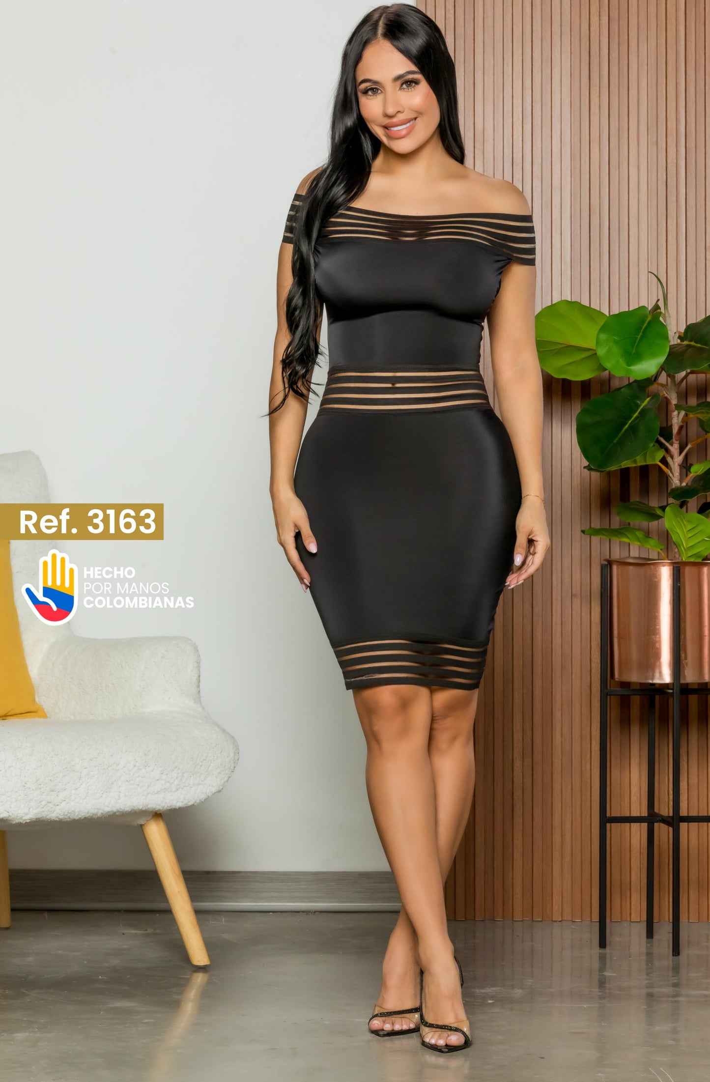 Ref. 004 -3163 Vestido de fiesta colombia - ropacolombianaeneuropa