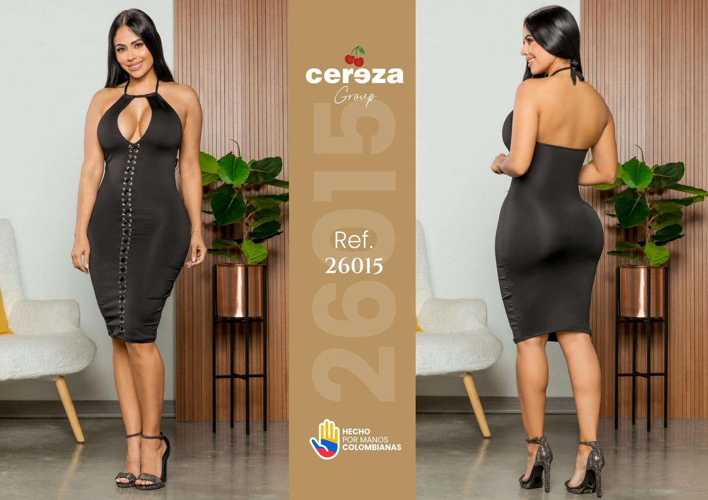 Ref. 004 -26015 VESTIDO SEXY DAMA - ropacolombianaeneuropa