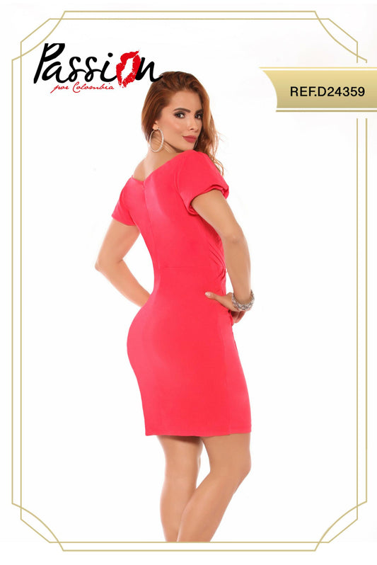 Ref. 003 -D24359 Vestido Corto Casual Americano - ropacolombianaeneuropa