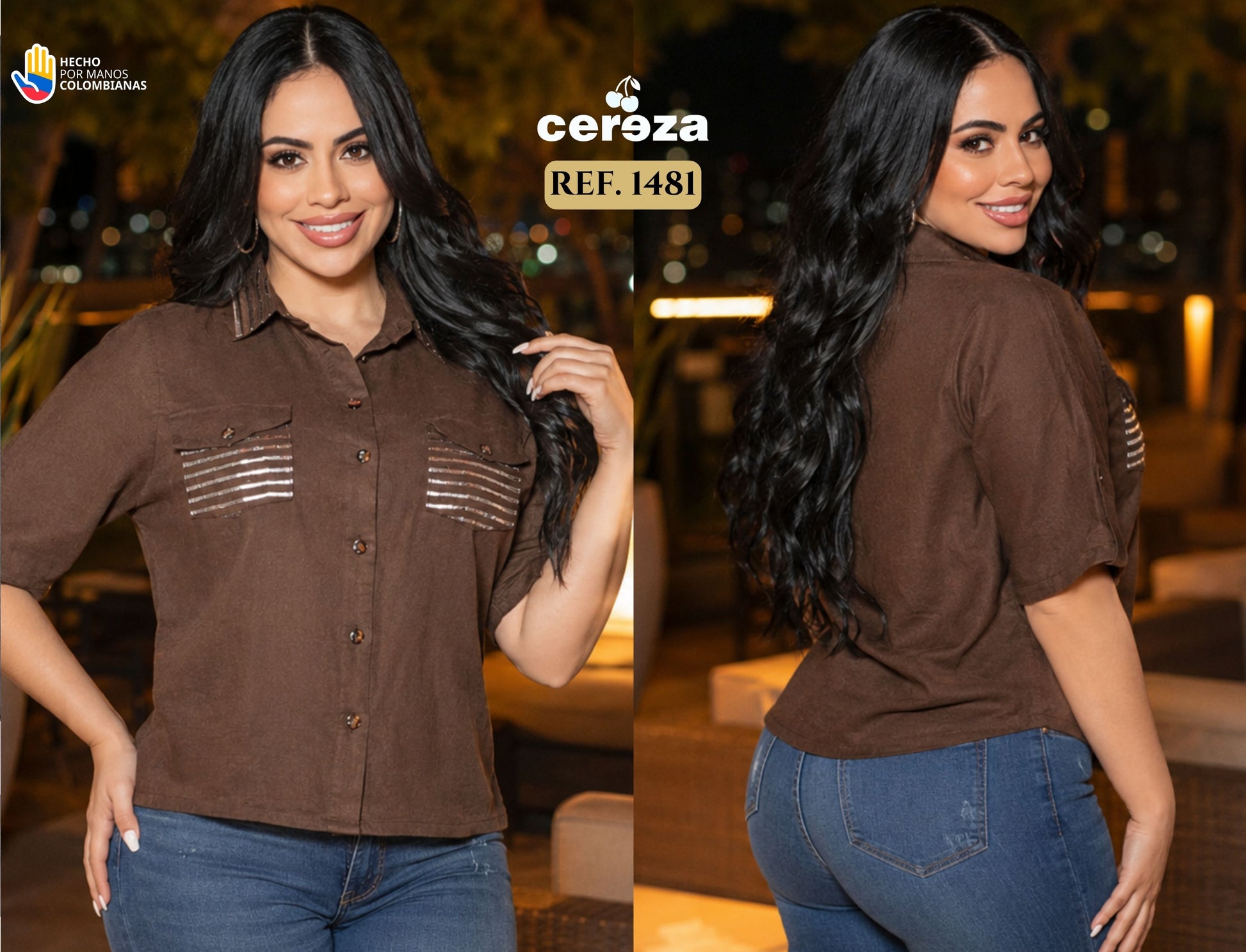 Ref. 004 -1481 Blusa Cereza - ropacolombianaeneuropa