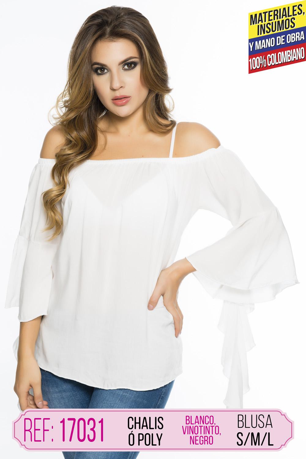 Ref. 004 -17031 BLUSA COLOMBIANA DAMA - ropacolombianaeneuropa
