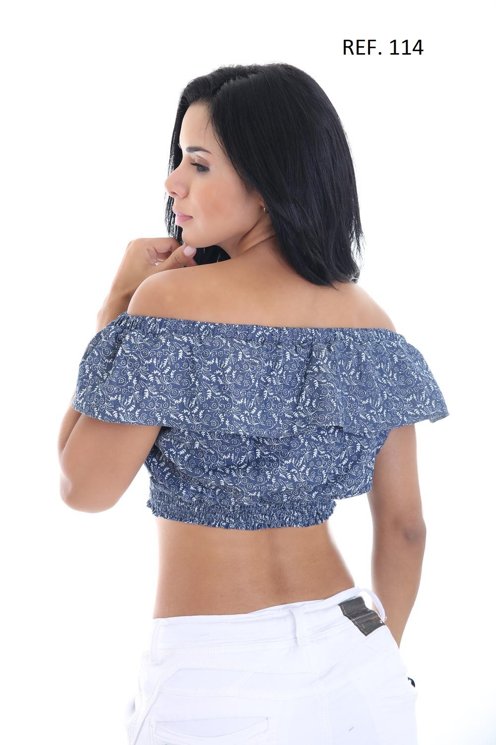 Ref. 001 -114 BLUSA COLOMBIANA MANGA CORTA - ropacolombianaeneuropa