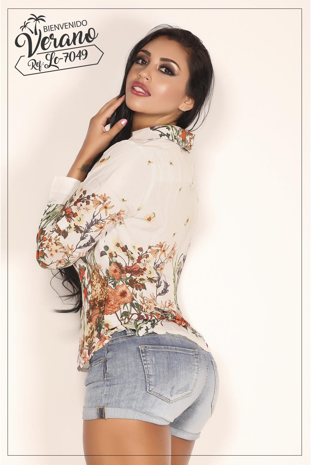 Ref. 003 -LC7049 BLUSA MANGA LARGA - ropacolombianaeneuropa