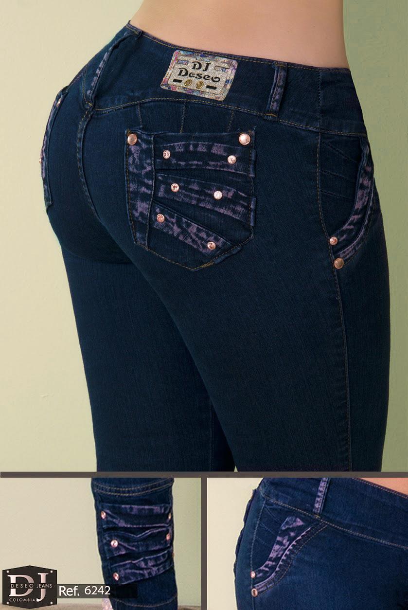 Ref. 006 -6242 JEANS LEVANTACOLA DESEO - ropacolombianaeneuropa