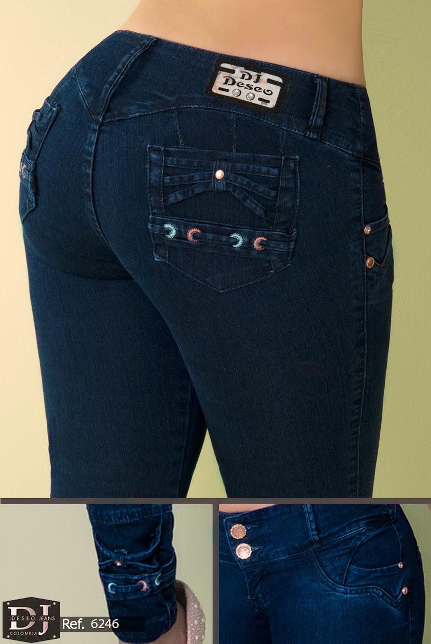 Ref. 006 -6246 Jeans Levantacola Colombiano Deseo - ropacolombianaeneuropa