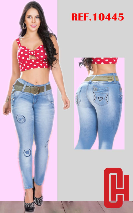 Ref. 001 -10445  JEAN COLOMBIANO LEVANTAVOLA CON BOLSILLOS