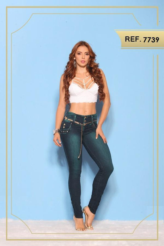 Ref. 006 -7739 JEANS LEVANTACOLA COLOMBIANO - ropacolombianaeneuropa