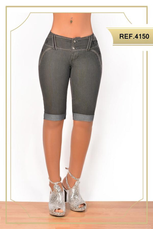 Ref. 001 -4150 Jean Capri Cheviotto Para Dama