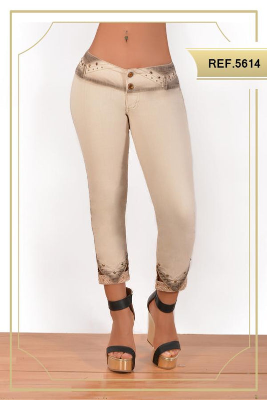Ref. 001 -5614 Jean Capri Levanta cola Colombiana
