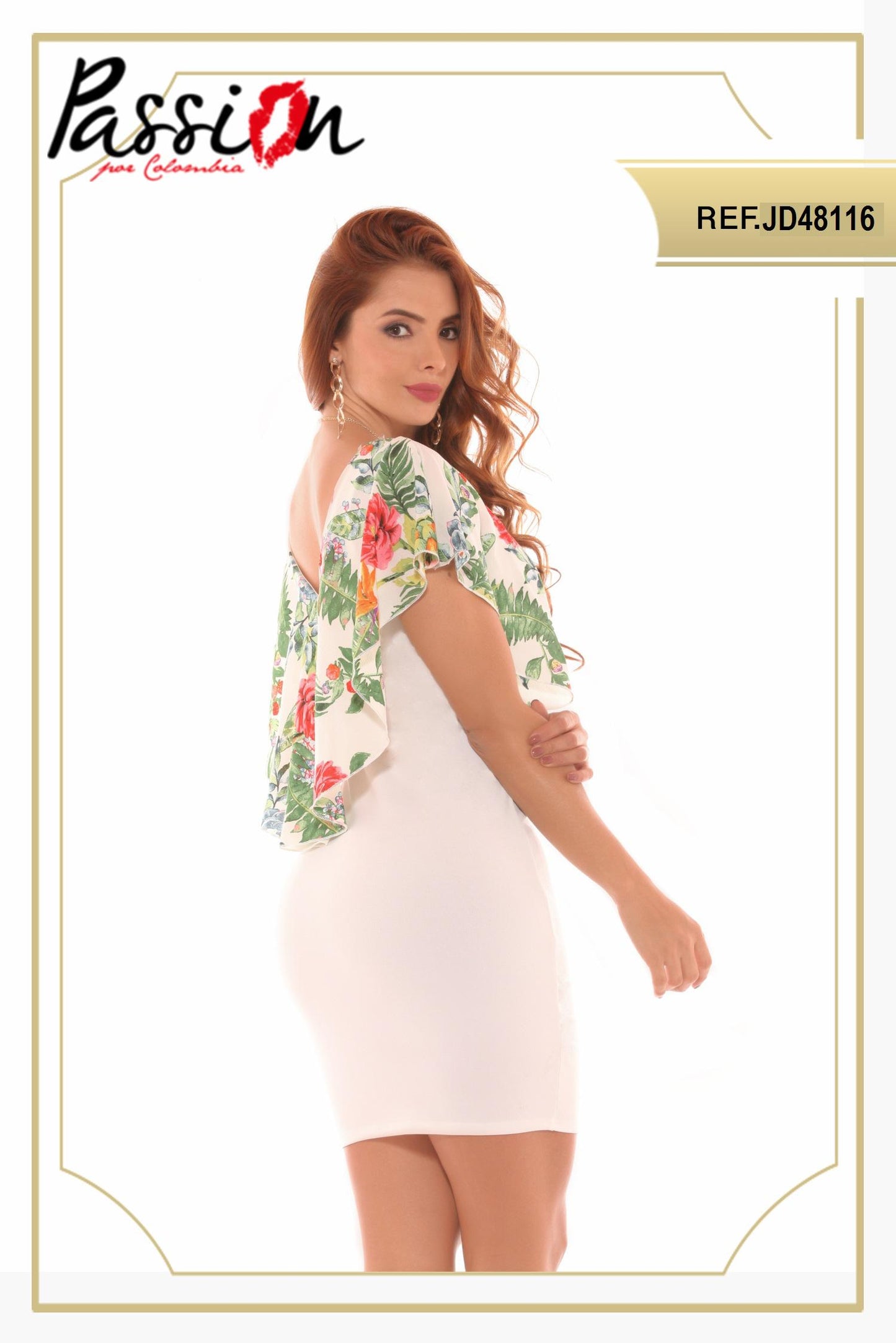 Ref. 003 -JD48116 Vestido  corto para dama - ropacolombianaeneuropa
