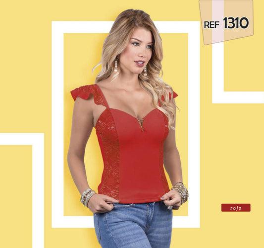 Ref. 055 -1310 Blusa Hecha en Colombia Con Telas de Excelente calidad y Diseño Exclusivo - ropacolombianaeneuropa