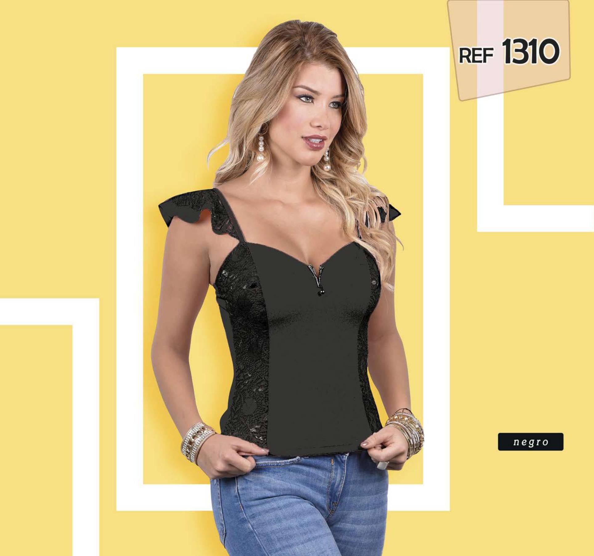 Ref. 055 -1310 Blusa Hecha en Colombia Con Telas de Excelente calidad y Diseño Exclusivo - ropacolombianaeneuropa