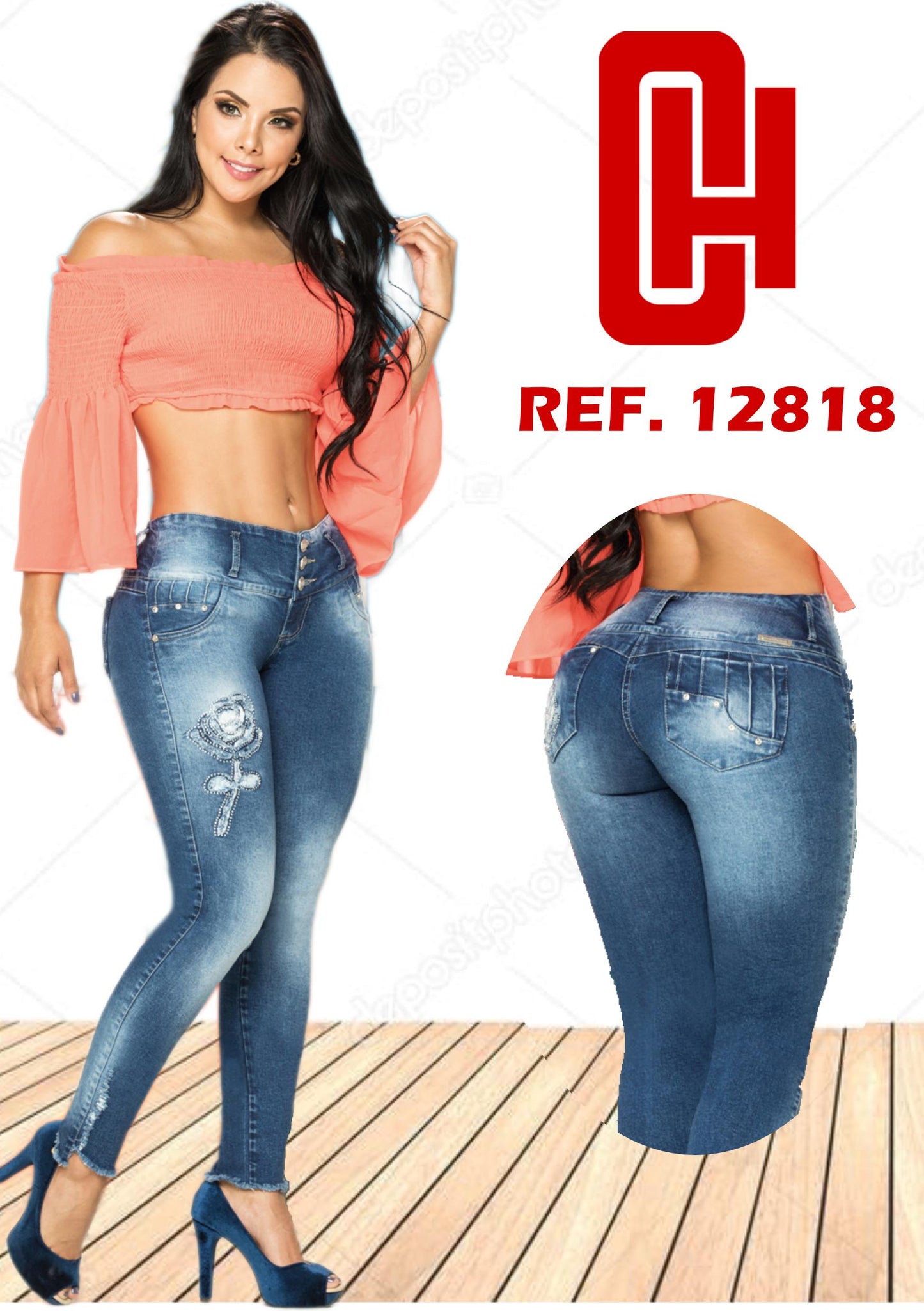 Ref. 001 -12818 Jeans Con Bolsillos
