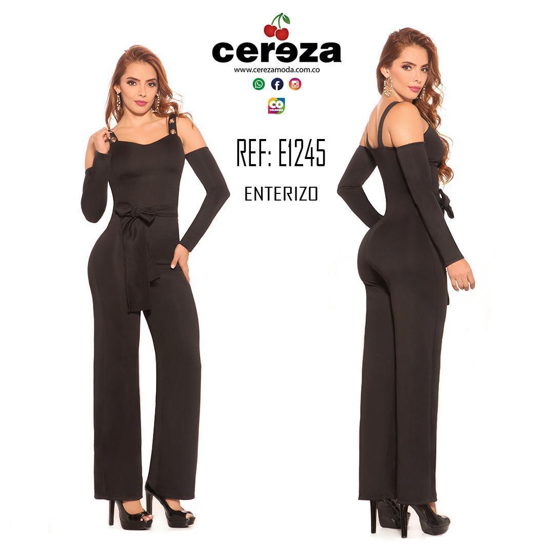 Ref. 004 -E1245 Enterizo tela Colombiana, Con Botas Anchas, Hermoso Horma y Tiras sobre los Hombros, Cinta Decorativa en la cintura. - ropacolombianaeneuropa