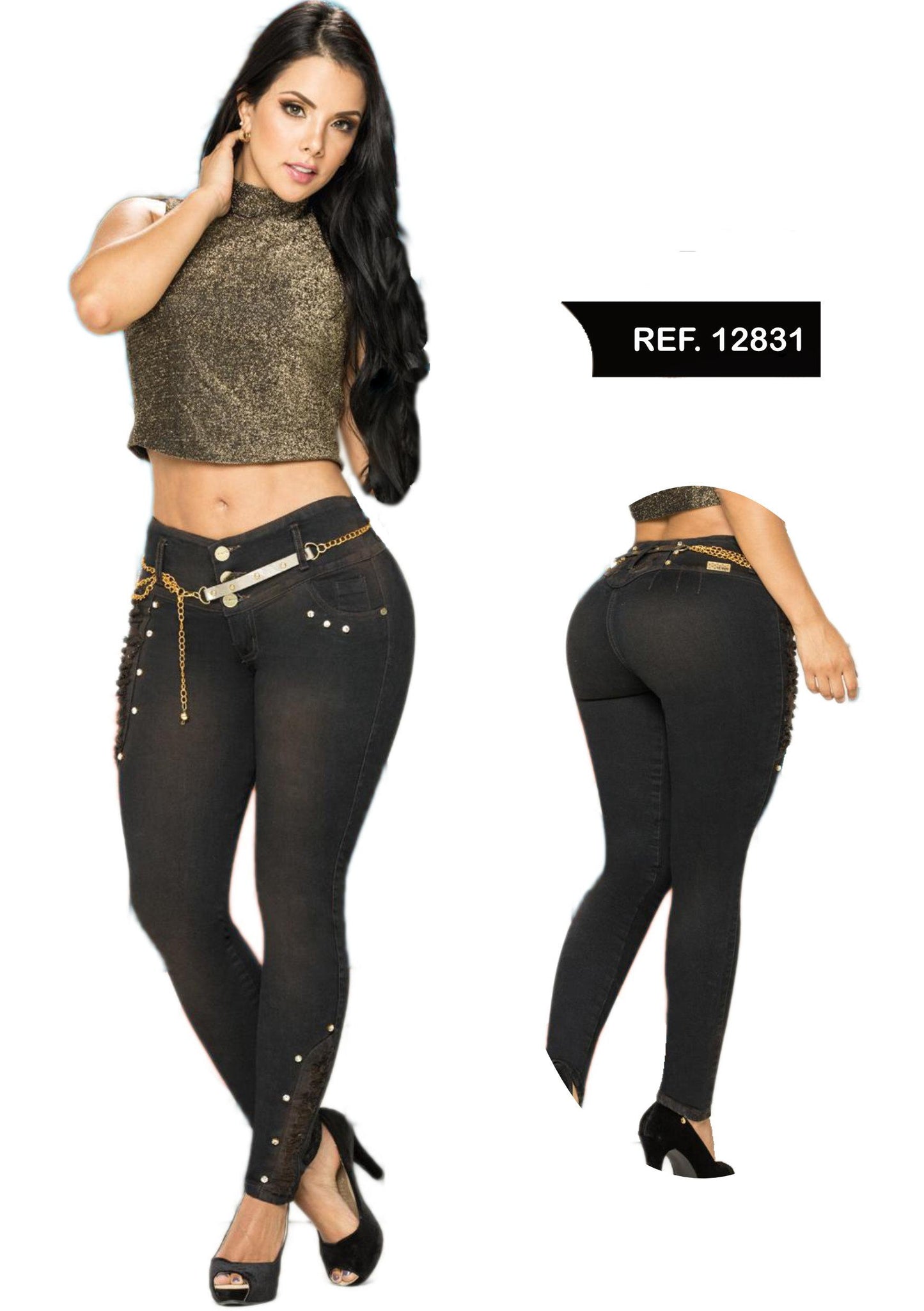 Ref. 001 -12831 Jeans Sin Bolsillos
