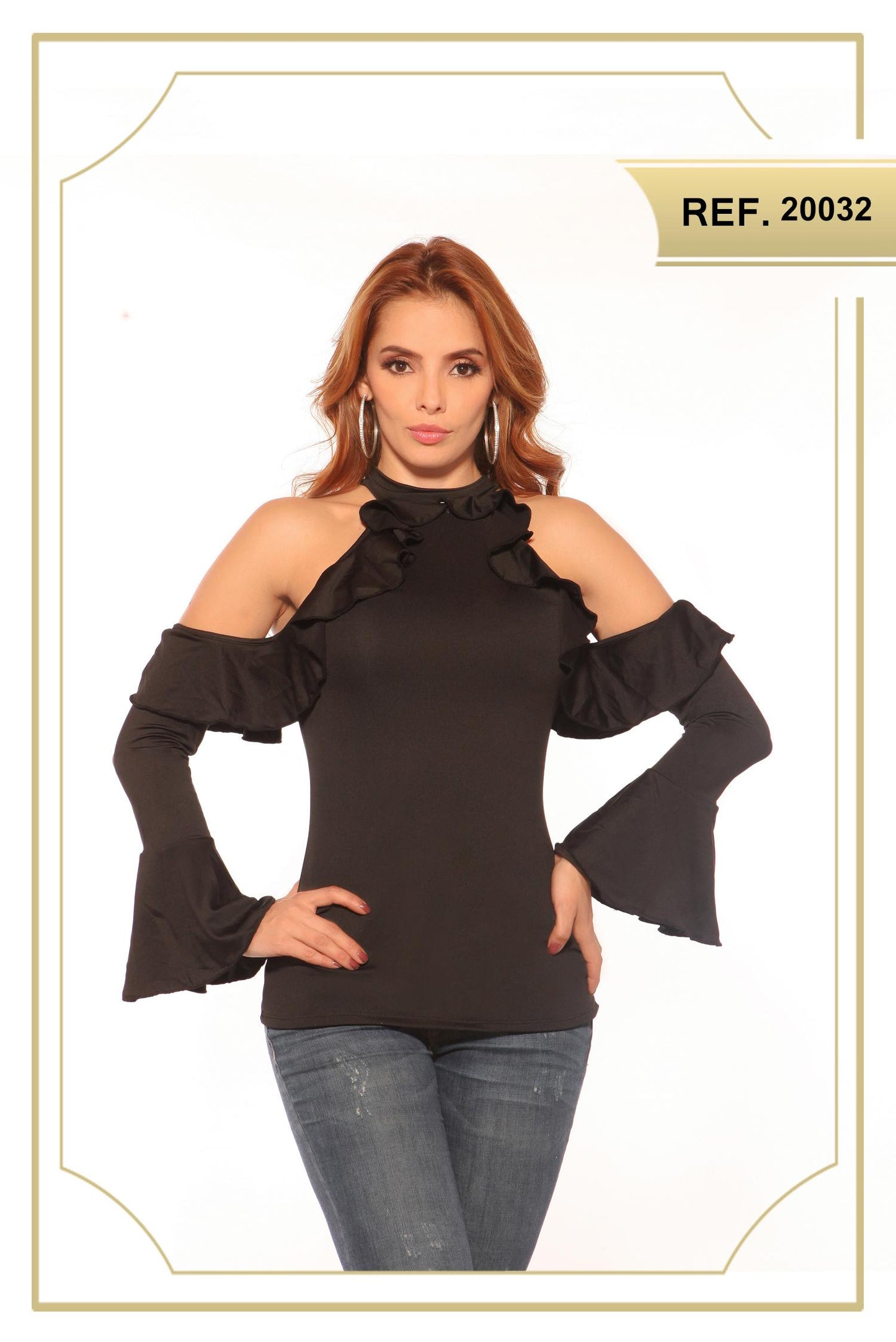 Ref. 004 -20032 APLI Blusa Manga Larga